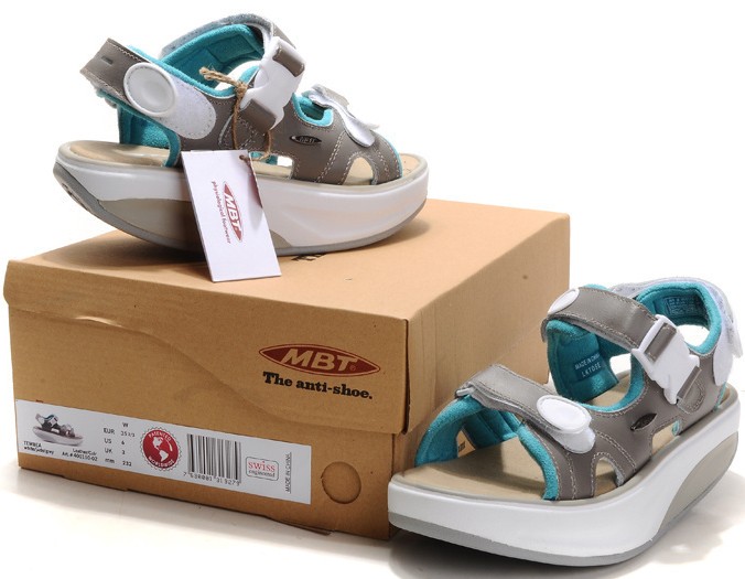MBT Women Kisumu Sandals Grey Shoes