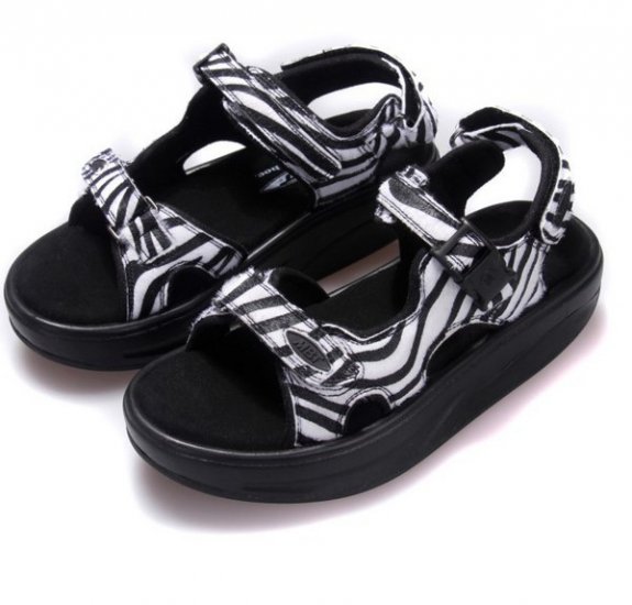 MBT Women Zebra Sandals Shoes White